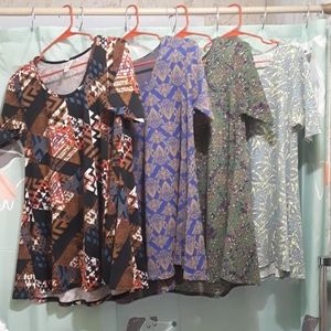 BUNDLE (4) LuLaRoe TUNIC / SWING SHIRTS SZ XS